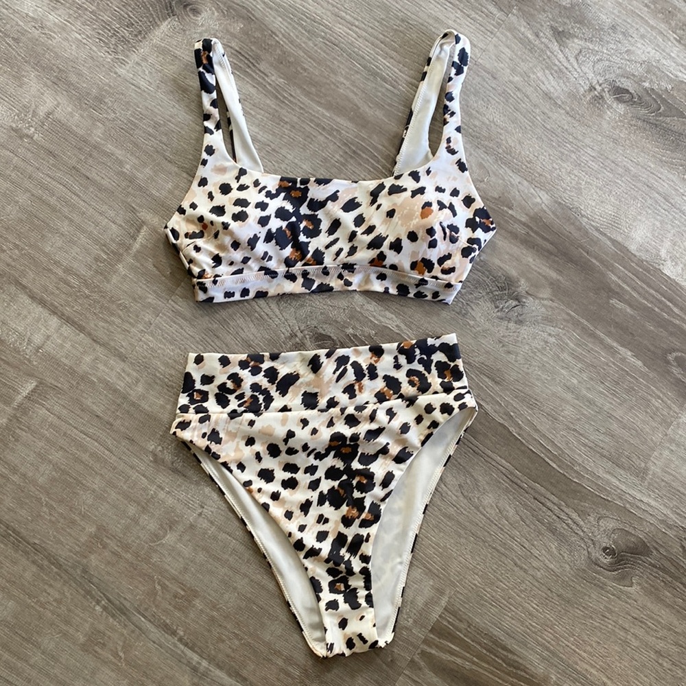 Aerie Bikini Set High Rise Bottom Scoop Top